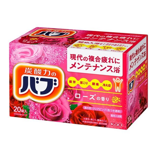 카오 탄산력 바브 입욕제 장미향 20개입