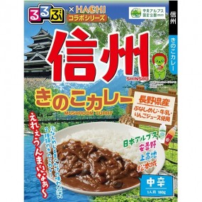 하치식품 루루부 ×HACHI 콜라보 신슈 버섯 카레 중간매운맛 180g